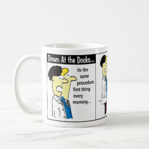 Docker Shipping Container Tecknad Humor Kaffemugg