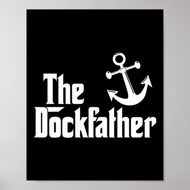 Dockfadern Rolig Båttur Fiskebåt Pappa Capt Poster (Framsidan)