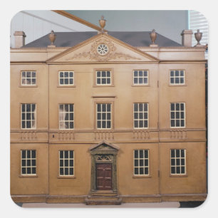 Dockhus Neo-Klassisk Adam stil, c.1810 Fyrkantigt Klistermärke