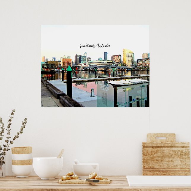 Docklands, Australien Poster (Kök)