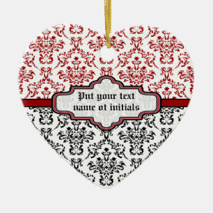 Dockmönster svart röd vit anpassningsbar, ornament