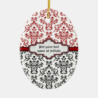 Dockmönster svart röd vit anpassningsbar, ornament
