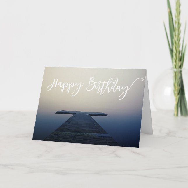 Dockningsbåten grattis på födelsedagen Sjö vid doc Kort (Framsida)