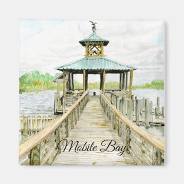 Dockningsvattenfärgsmagnet i Mobile Bay Magnet