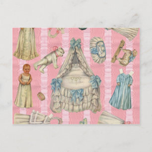 Dockor för Victorianbarnkammarepapper Vykort