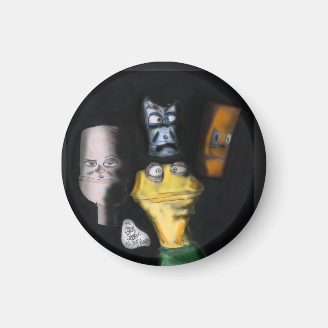Dockor i mörkret ( Erica Crooks dockkonst ) Magnet (Framsidan)