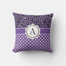 Dockor och djur skriver ut monogram kastpelare kudde