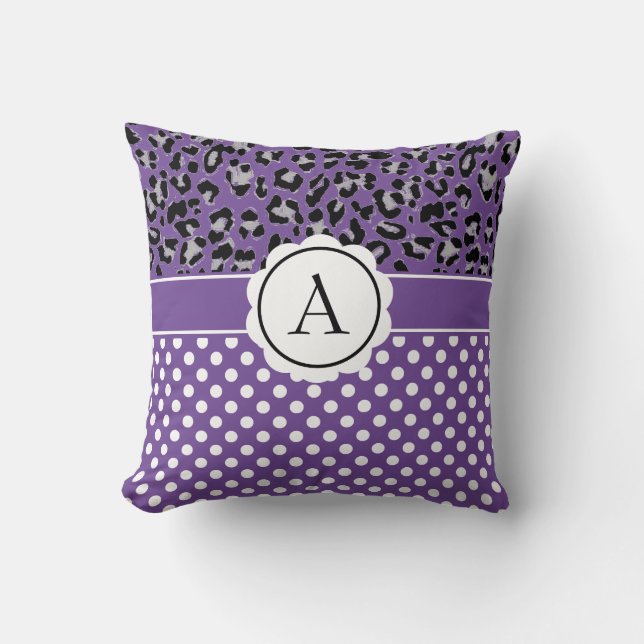 Dockor och djur skriver ut monogram kastpelare kudde (Framsida)