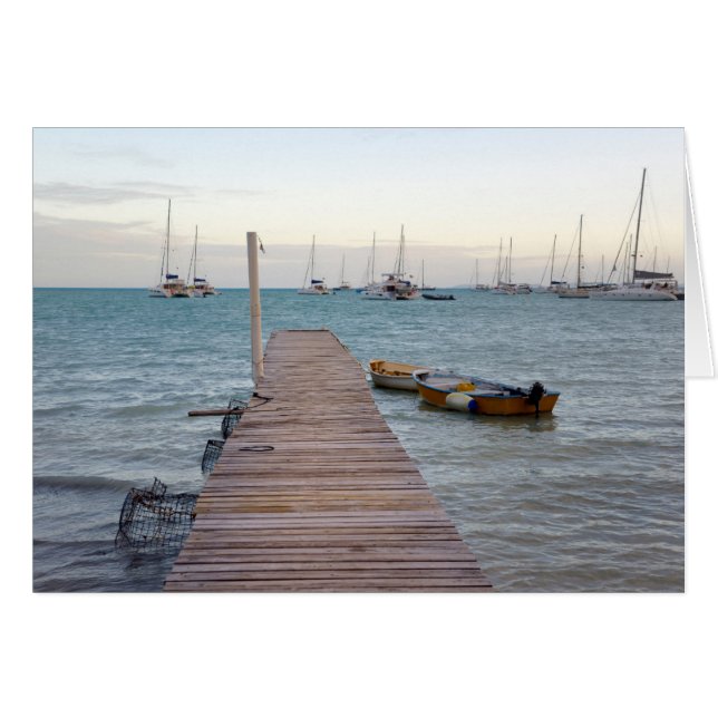 Dockor och hummerprickar hälsningskort (Framsidan Horizontal)