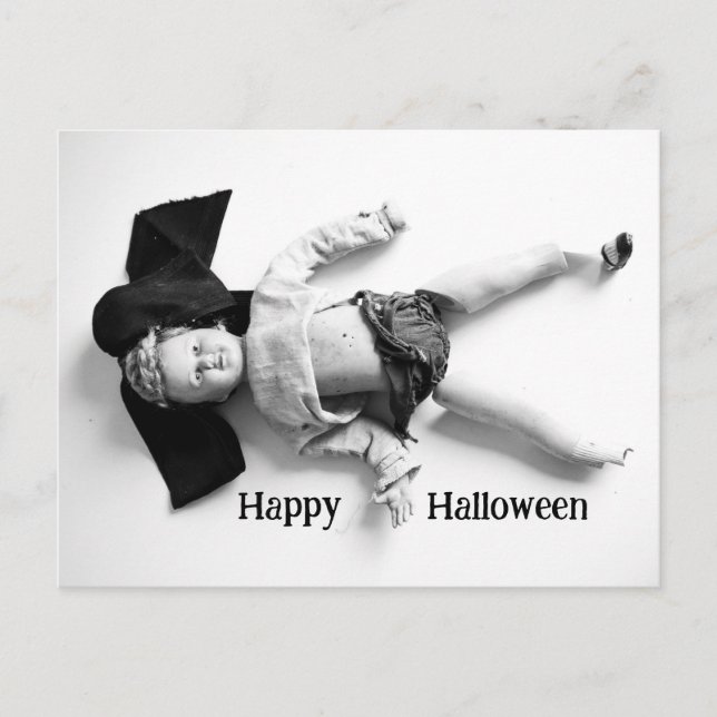 Dockporträtt - Halloween-docka Vykort (Framsida)