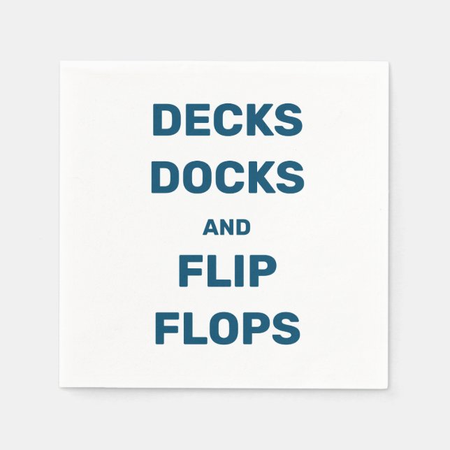 Docks och Flinflip flops Pappersservett (Framsidan)