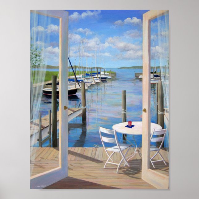 Dockside at the Marina Poster (Framsidan)