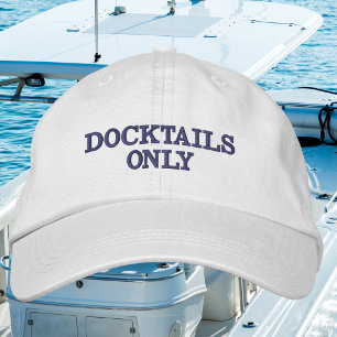 Docktails Endast / Navy Coastal Boat Dag Broderad Keps