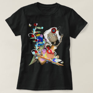 Dockteater paradis blad botanisk flaska nyckel T-S T Shirt