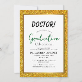 Doctor Graduation Party Invitation Inbjudningar