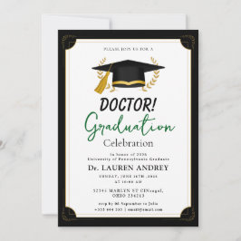 Doctor Graduation Party Invitation Inbjudningar