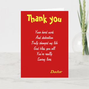 Doctor hard word tack kort