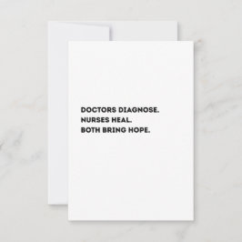 Doctor & Nurse Definition Card – Heartfelt  Tack Kort