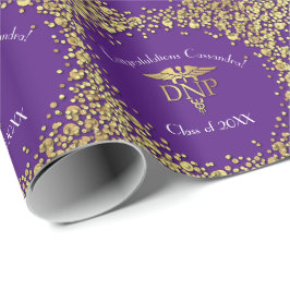 Doctor of Nursing Practice Graduation Purple Gold Presentpapper