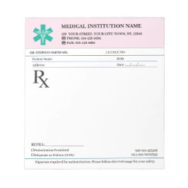 Doctor Prescription Medical RX Pad – Security Rose Anteckningsblock