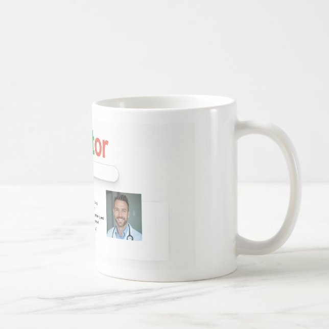 Doctor Search Style Custom Name Mug – Personalized Kaffemugg (Höger)
