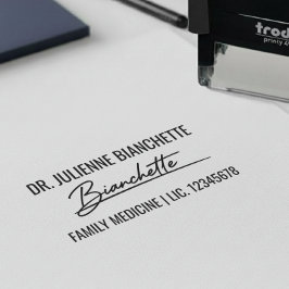 Doctor Signature Professional Name Licence Självfärgande Stämpel