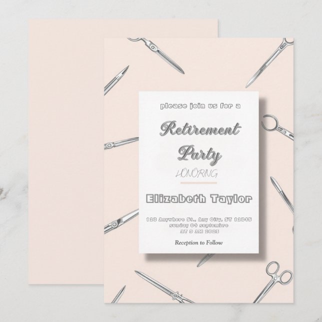 Doctor  Surgeon nurse retirement invitation Inbjudningar (Fram/baksida)