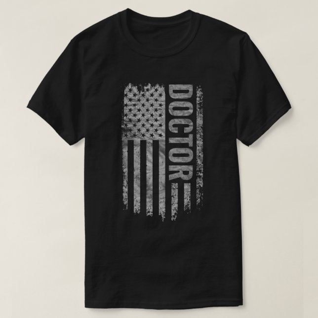 Doctor USA Flag Distressed design T Shirt (Design framsida)