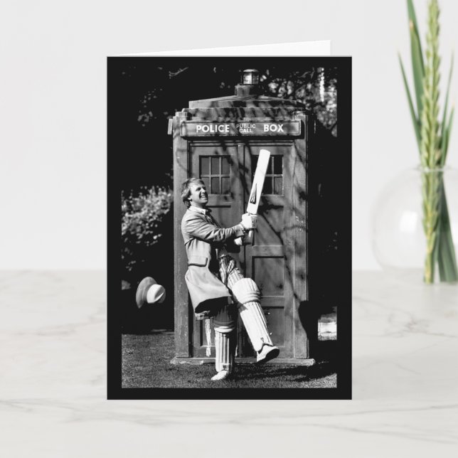 Doctor Who Peter Davison Cricket Tardis 1981 Tank Kort (Framsida)
