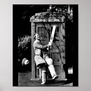 Doctor Who Peter Davison Cricket Tardis 1981 Tank Poster