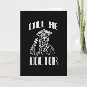 Doctorate Gift Mortarboard Funny Doktor Kort
