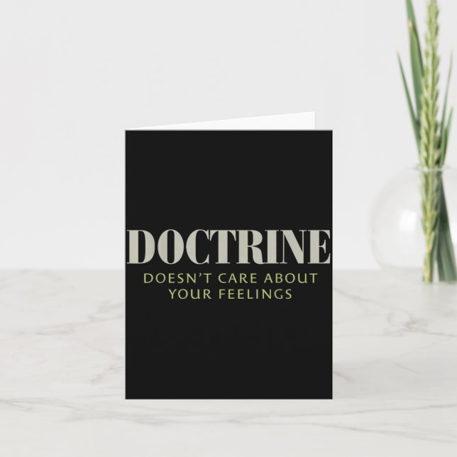 Doctrine Doesn't Care About Your Feelings Christia Kort (Framsida)