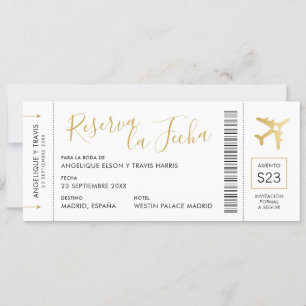 Documento de Embarque del Avión Reserva la Fecha Meddelande