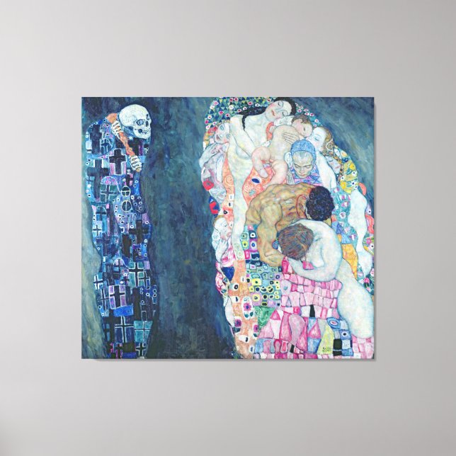 Död and Life, c.1911 (oil on canvas) Canvastryck (Framsida)