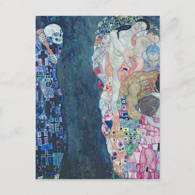 Död and Life, c.1911 (oil on canvas) Vykort (Framsida)