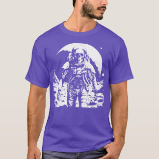 död astronaut som går på måne t shirt