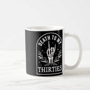 Död åt mina trettioårs 40-årsdag Skelett Gotisk Kaffemugg