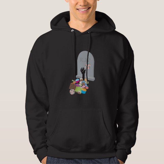 Död av Candy Halloween Design Design Hoodie (Framsida)