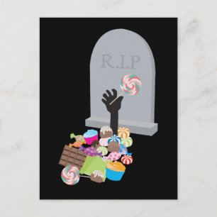 Död av Candy Halloween Design Design Vykort