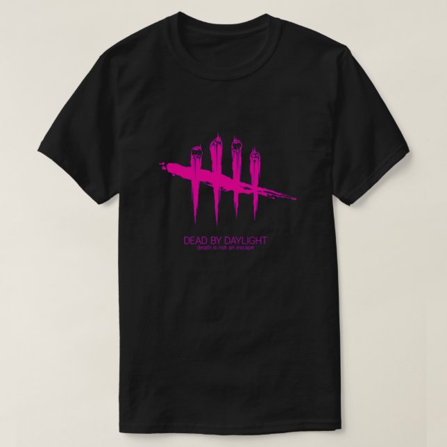 Död av dagsljus Logotyp x Shock rosa T Shirt (Design framsida)