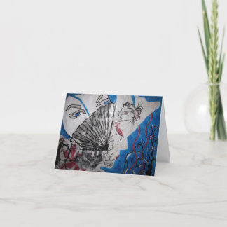 Död av en Geisha tomma Notecard Kort