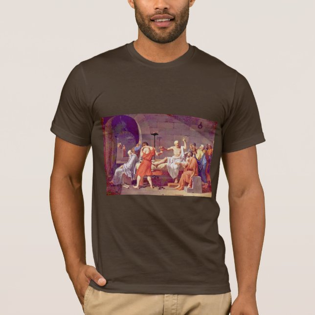 Död av Socrates av David Jacques-Louis (bäst Qua T-shirt (Framsida)