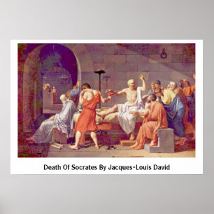 Död av Socrates av Jacques-Louis David Poster