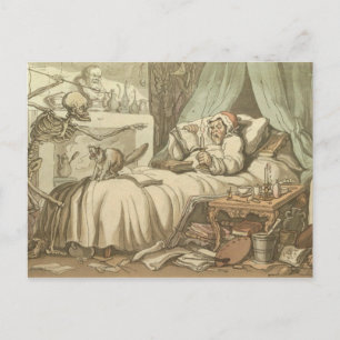Död Bed Vykort