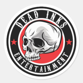 Död Bläck Stickers! Runt Klistermärke