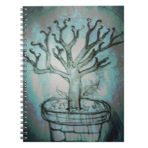 död bonsai träd anteckningsbok