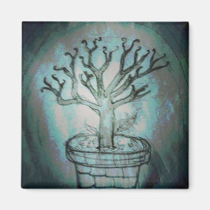 död bonsai träd magnet
