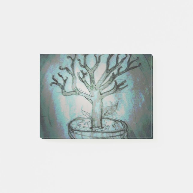 död bonsai träd post-it block (Framsida)