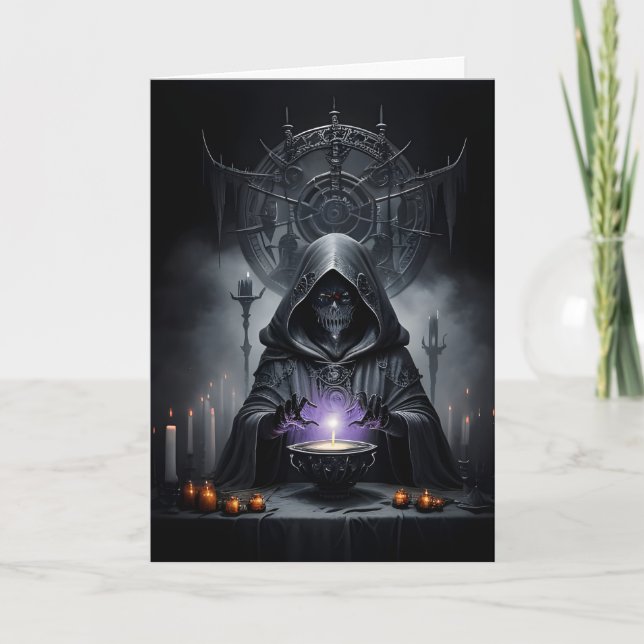 Död Cast a Spell Halloween Kort (Framsida)