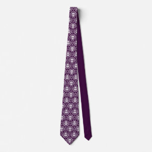 Död damast - chic sockerskalleTie Slips